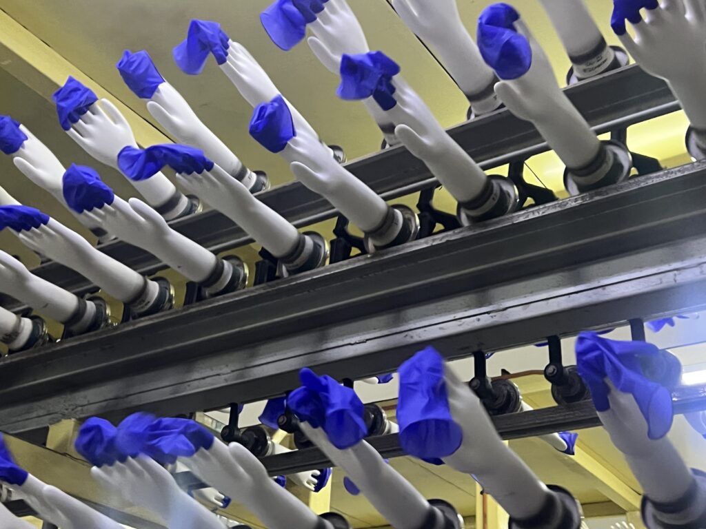 Nitrile glove production line